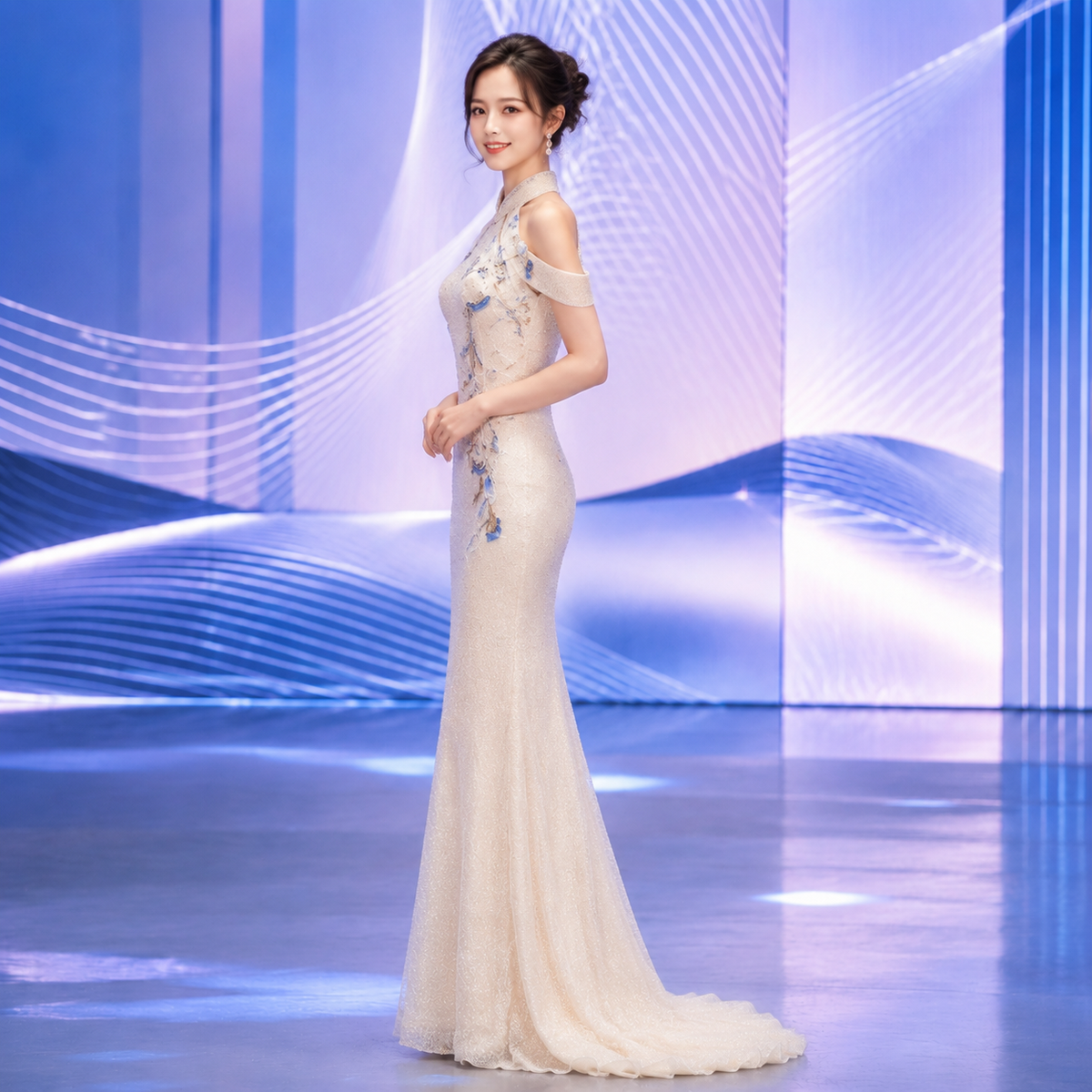 Premium Chinese-Style Performance Gown