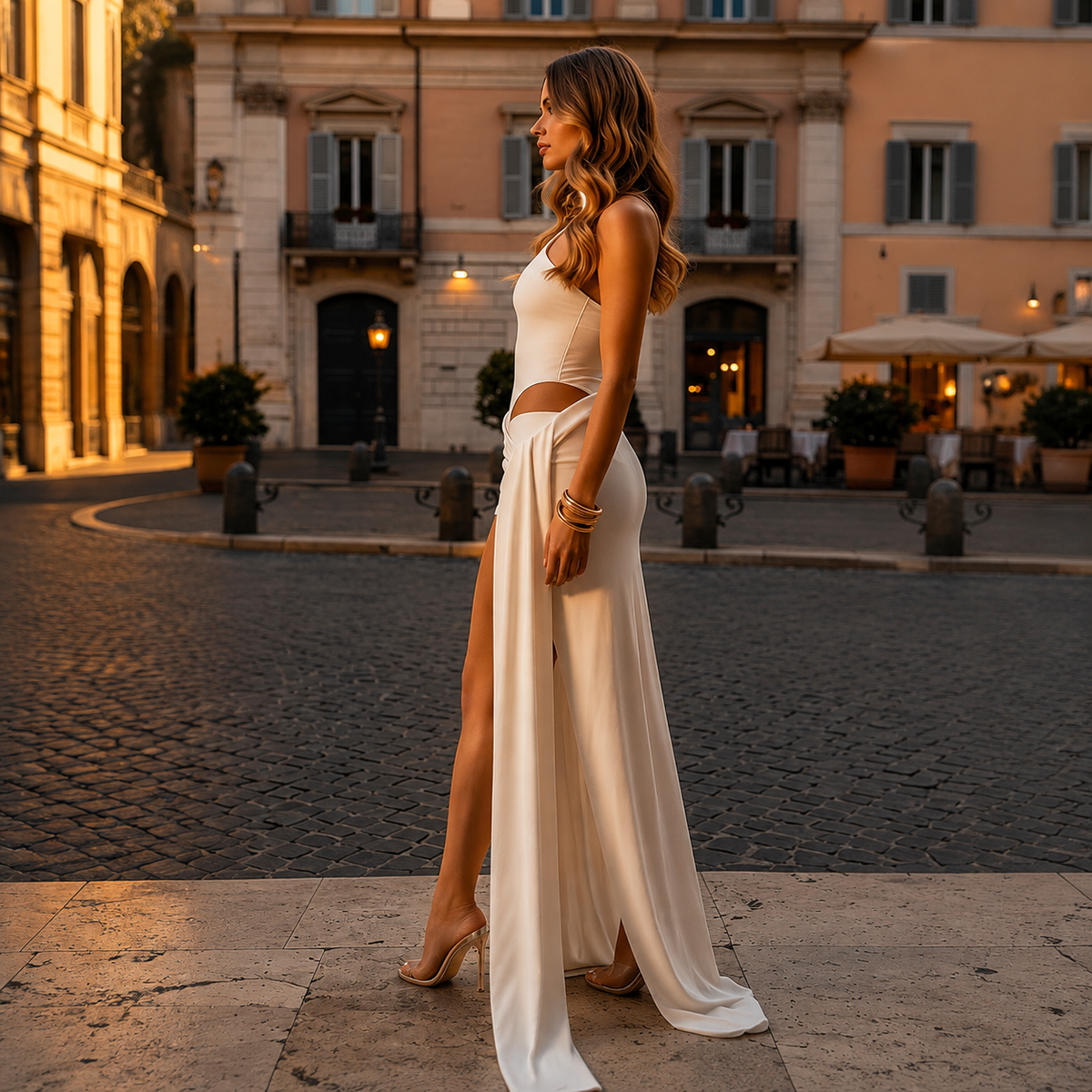 Chic Halter-Neck Bodycon Evening Gown