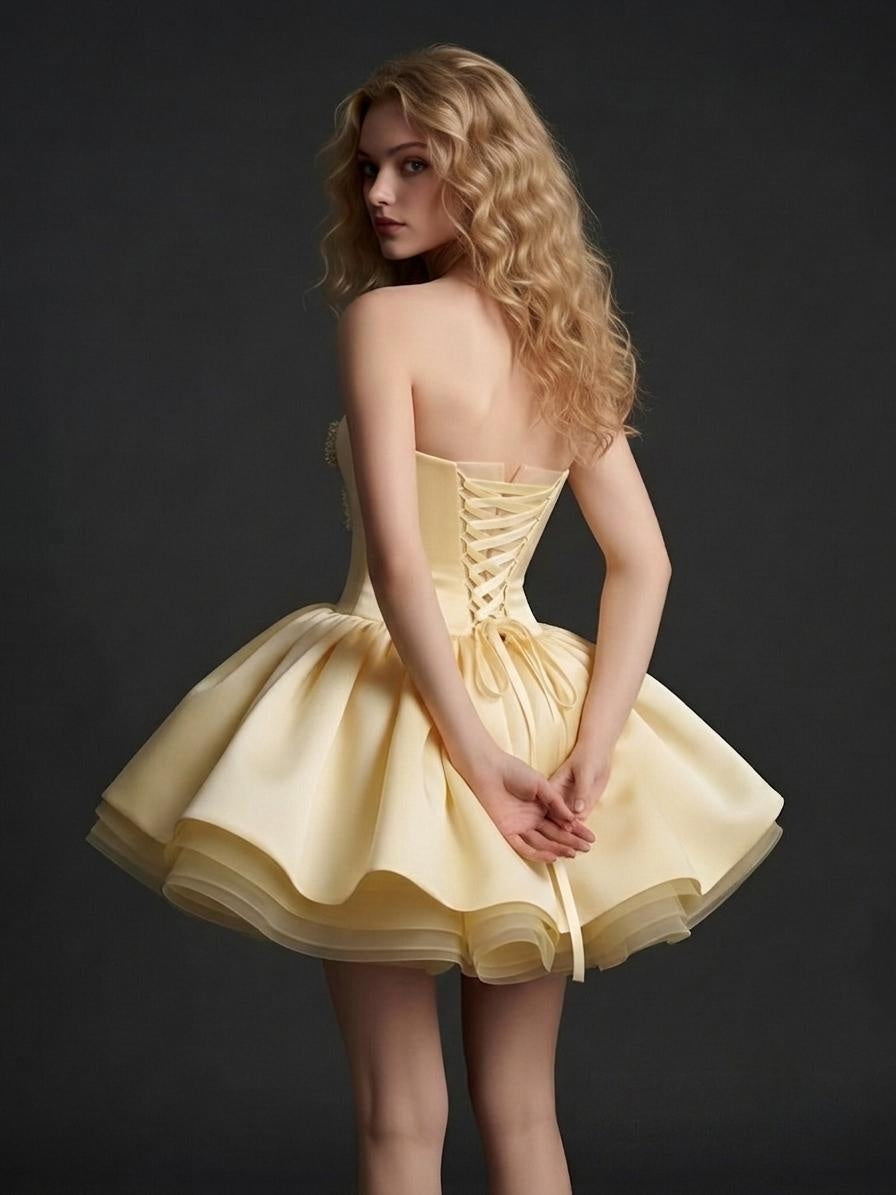 Featured Satin Bow Accent Prom Homecoming Dress