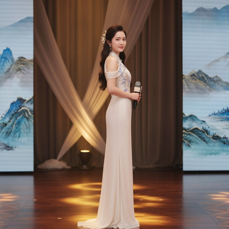 Premium Chinese-Style Performance Gown